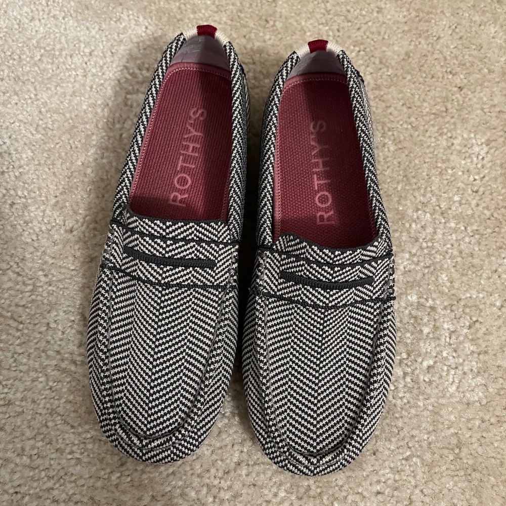 Rothy's The Driver Iron Herringbone (Size 7.5)